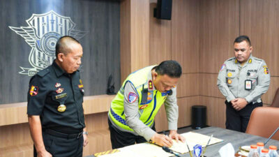 Perkuat Sinergitas, Senkom Mitra Polri dan Korlantas Polri Teken PKS Fungsi Lalu Lintas