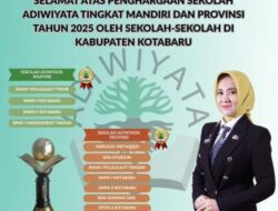 Kepala DLH Kotabaru Dampingi Sejumlah Sekolah Terima Penghargaan Adiwiyata