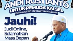 Andi Rustianto, Sekjen KNPI Kalsel Himbau Pemuda Jauhi Judi Online