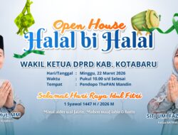 Pererat Silaturahim, Wakil Ketua I DPRD Kotabaru Gelar Open House di Hari Lebaran Ke-2