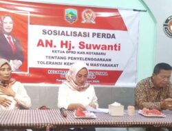 Ketua DPRD Kabupaten Kotabaru Sisialisasikan Perda Dihadiri Kades Dan Masyarakat Desa Sungai Taib 