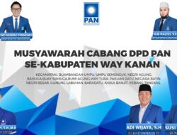 Jelang Muscab Serentak, PAN Way Kanan Targetkan 10 Kursi Pada Pemilu Mendatang