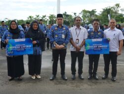 Apresiasi ASN, Pemkab Kotabaru Gelar Apel Gabungan Beri Apresiasi ASN dan Serahkan Hadiah Bank Kalsel