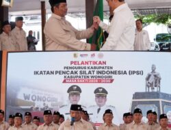 Dilantik Bupati, IPSI Wonogiri Targetkan Prestasi Maksimal Dan Usulkan Pendirian PPOP Pencak Silat