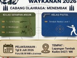 Rebut Medali Bergengsi, Cabor Menembak Way Kanan Siap Dipertandingkan Di PORKAB Kelas Senapan Angin dan Pistol