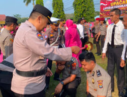 Kapolres Way Kanan Pimpin Upacara Kenaikan Pangkat 44 personel Periode 1 Juli 2026