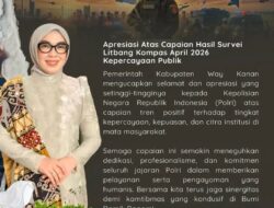 Kepercayaan Publik terhadap Polri Meningkat, Bupati Way Kanan Beri Apresiasi