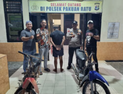 Polsek Pakuan Ratu Bekuk Terduga Pencuri Motor di PSMI