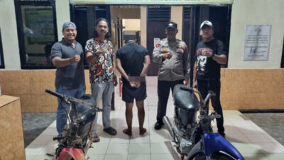 Polsek Pakuan Ratu Bekuk Terduga Pencuri Motor di PSMI