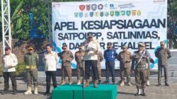 Hadapi Musim Kemarau, Satpol PP dan Damkar Se-Kalsel Gelar Apel Pasukan di Pantai Gedambaan Kotabaru