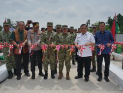 Diresmikan Presiden Secara Virtual, Pangdam XIX/Tuanku Tambusai Resmikan Jembatan Garuda Armco Pekanbaru