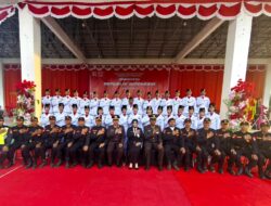 Turunkan 18 Personel, SENKOM Kelumpang Hilir Sukseskan Peringatan HUT Ke-81 Kemerdekaan RI