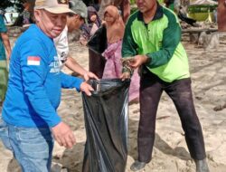 Camat Pulaulaut Kepulauan Apresiasi LDII Baksos Bersih Pantai Batu Jodoh di Desa Teluk Aru