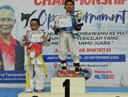 Siswa Kelas 2A SDN 1 Semayap Raij Medali Emas di Taekwondo Academy Championship Banjarmasin